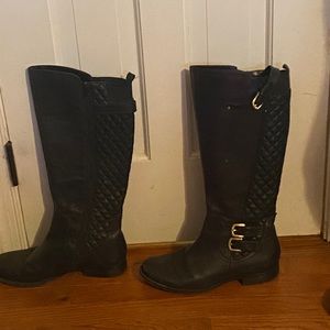 Knee high black boots